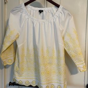 Summer in a top!  Love this one with jeans or white pants